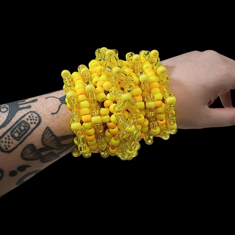 Electric Honeycomb - Rotating Cuff - Kandi Bracelet - EDM Rave Festival Jewelry